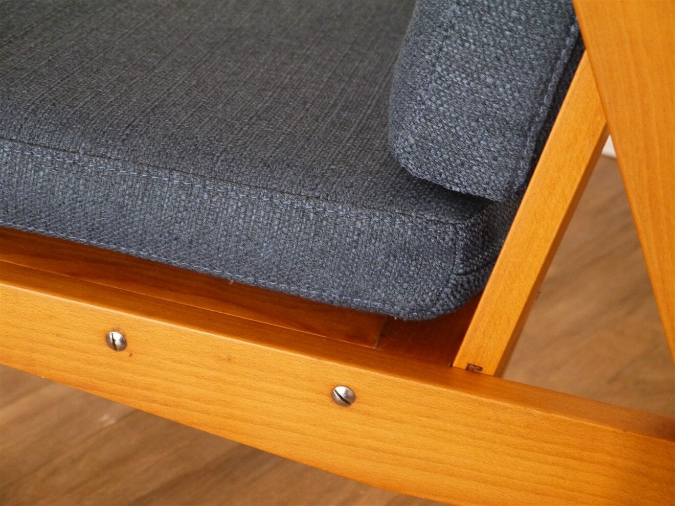 Vintage Scandinavian wooden armchair 1960