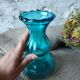 Vintage turquoise blue glass vase
