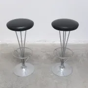 Danish modern pair of bar stools by Piet Hein for Fritz Hansen, 1960s