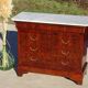 Commode en acajou et marbre blanc époque Restauration