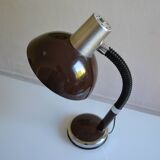 Vintage desk lamp France brown 70s 1970