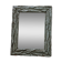 Old mirror, wooden bark frame with rustic patina, 65 cm by 50 cm