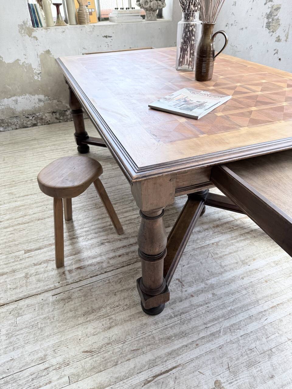 Oak table in Louis XIV style 1900