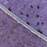 Purple & Brown Polka Dot Kilim Rug, 206x263Cm