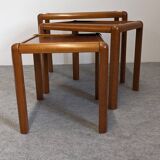 Nesting tables in Scandinavian style, made of teak, circa 1980