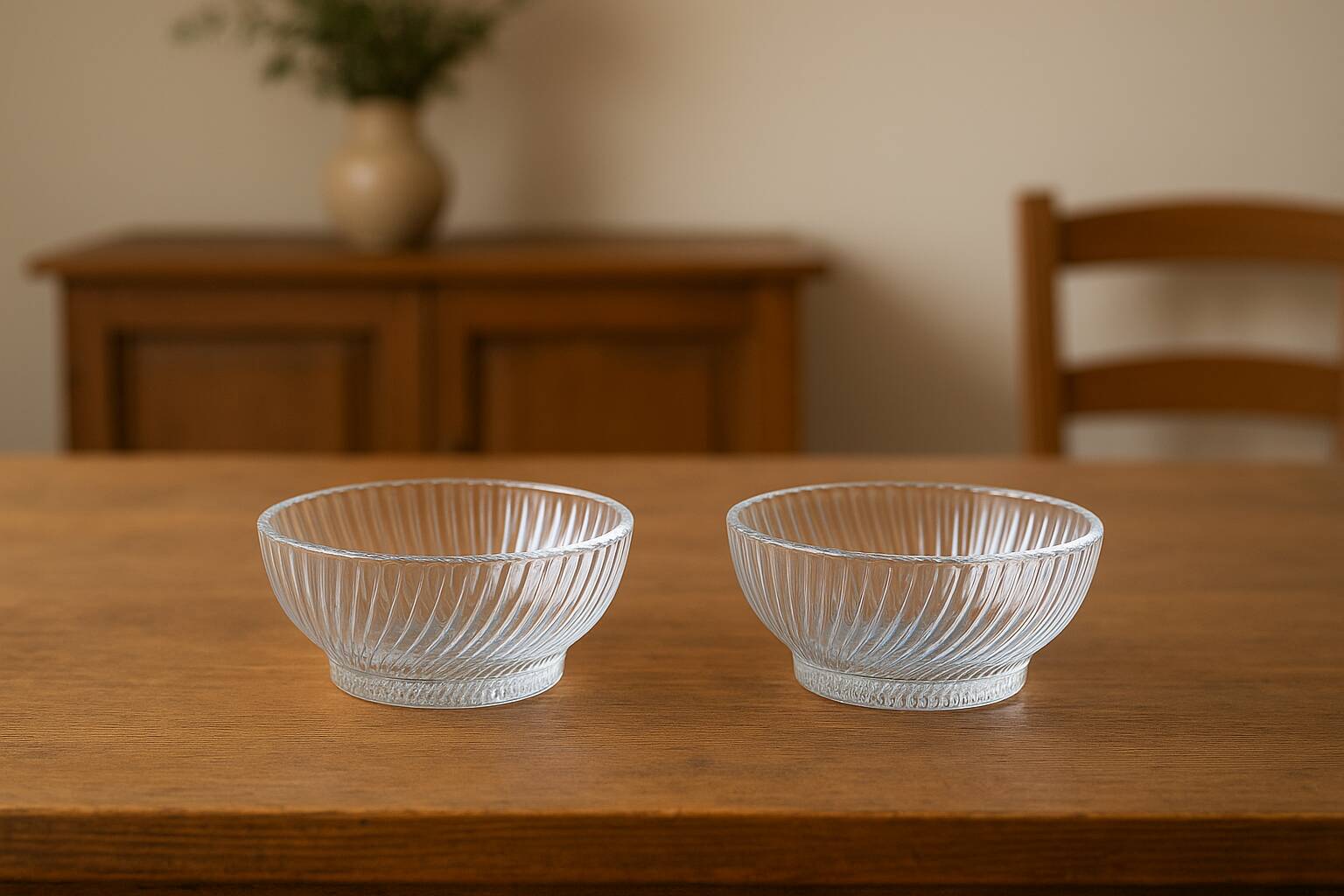 Lot de 2 coupelles en verre vintage