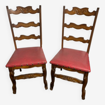 Paire de chaises style Louis XIII