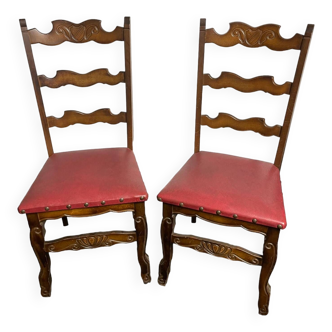 Pair of Louis XIII style chairs