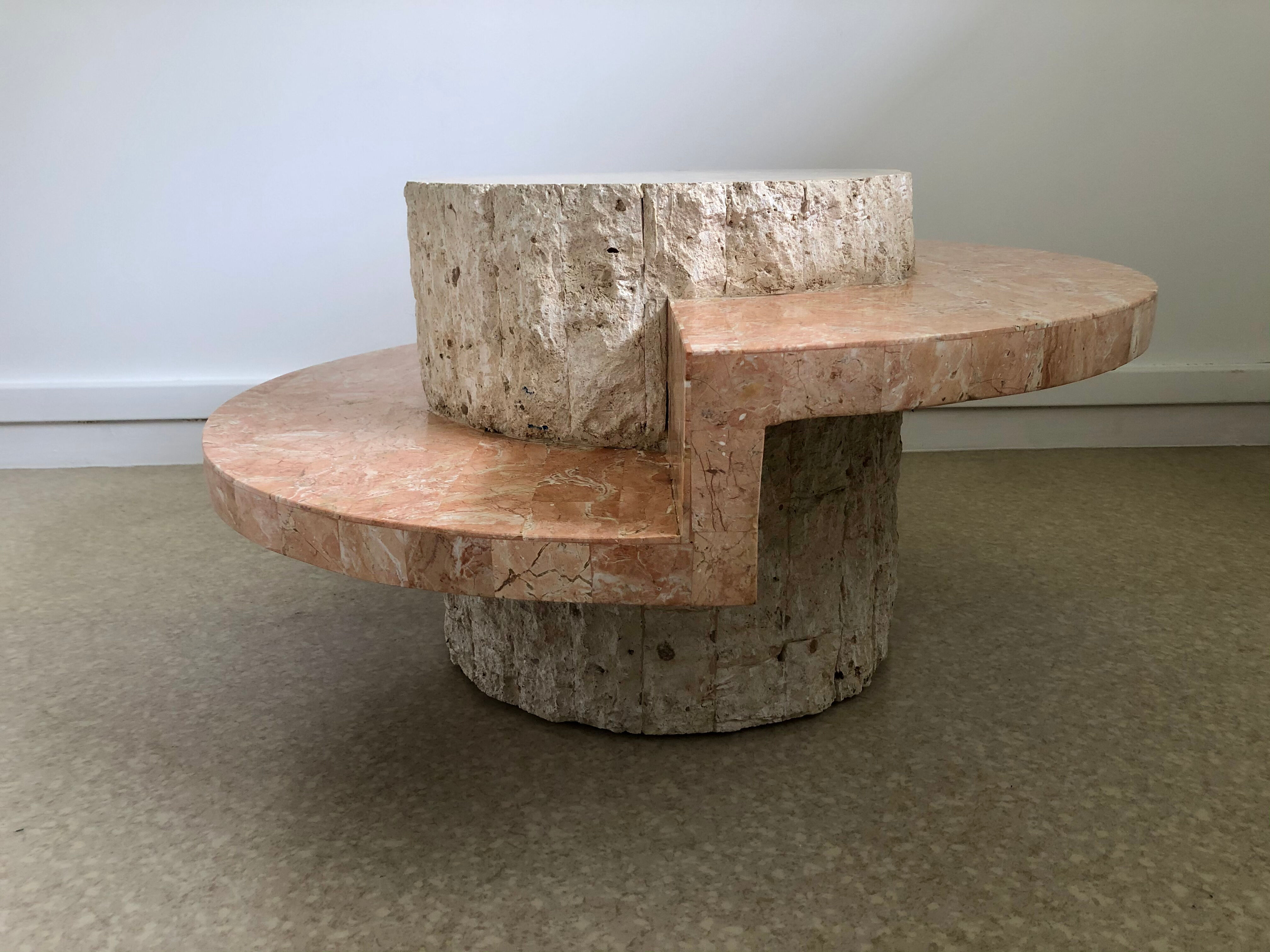 Black-pitched coffee table and faux marble tackle, Italy, 1970