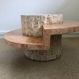 Black-pitched coffee table and faux marble tackle, Italy, 1970