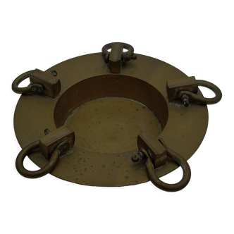 Navy style brass ashtray with shackles