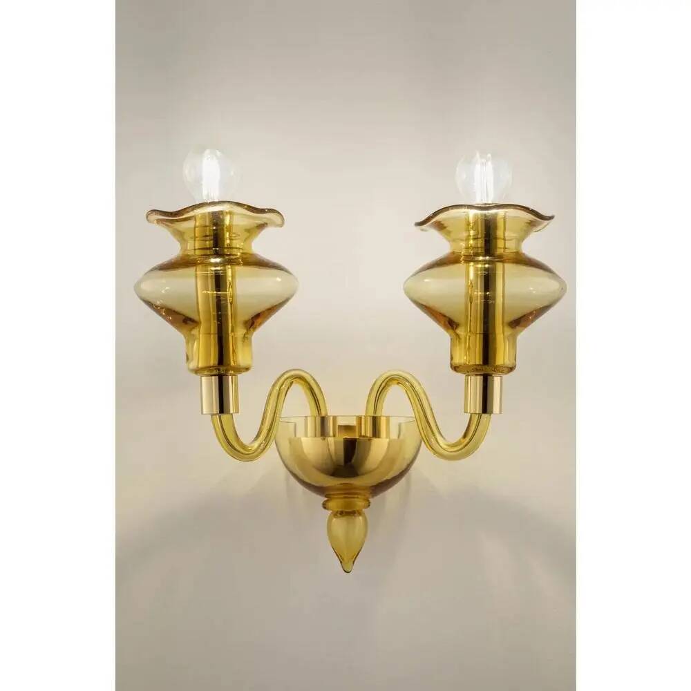Amber Murano Glass Sconce with Linear Design by Simoeng for Simoeng