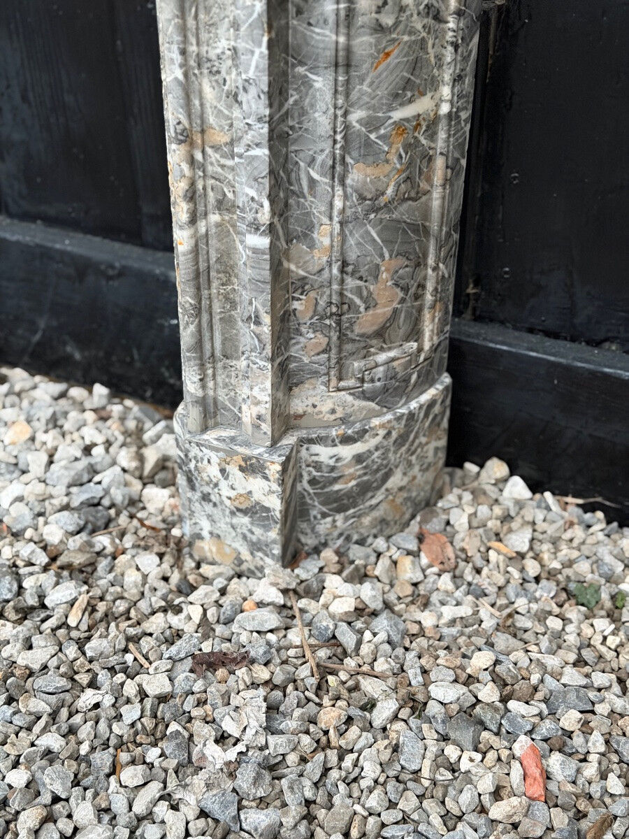 Regency fireplace in grey Ardennes marble, 18th century