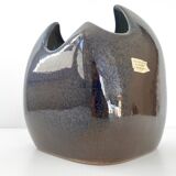 Vase vintage en grès Les Charmes 1970