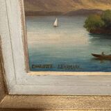 Charlotte LEHMANN: oil on canvas / lake view in Switzerland