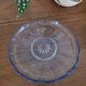 Round blue glass plate