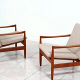 2 chaises longues en teck par Skive Mobelfabrik