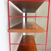 Étagère Teck Style Cordon Rouge Moderne Milieu du Siècle, Années 1960