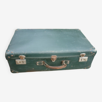 Green cardboard suitcase