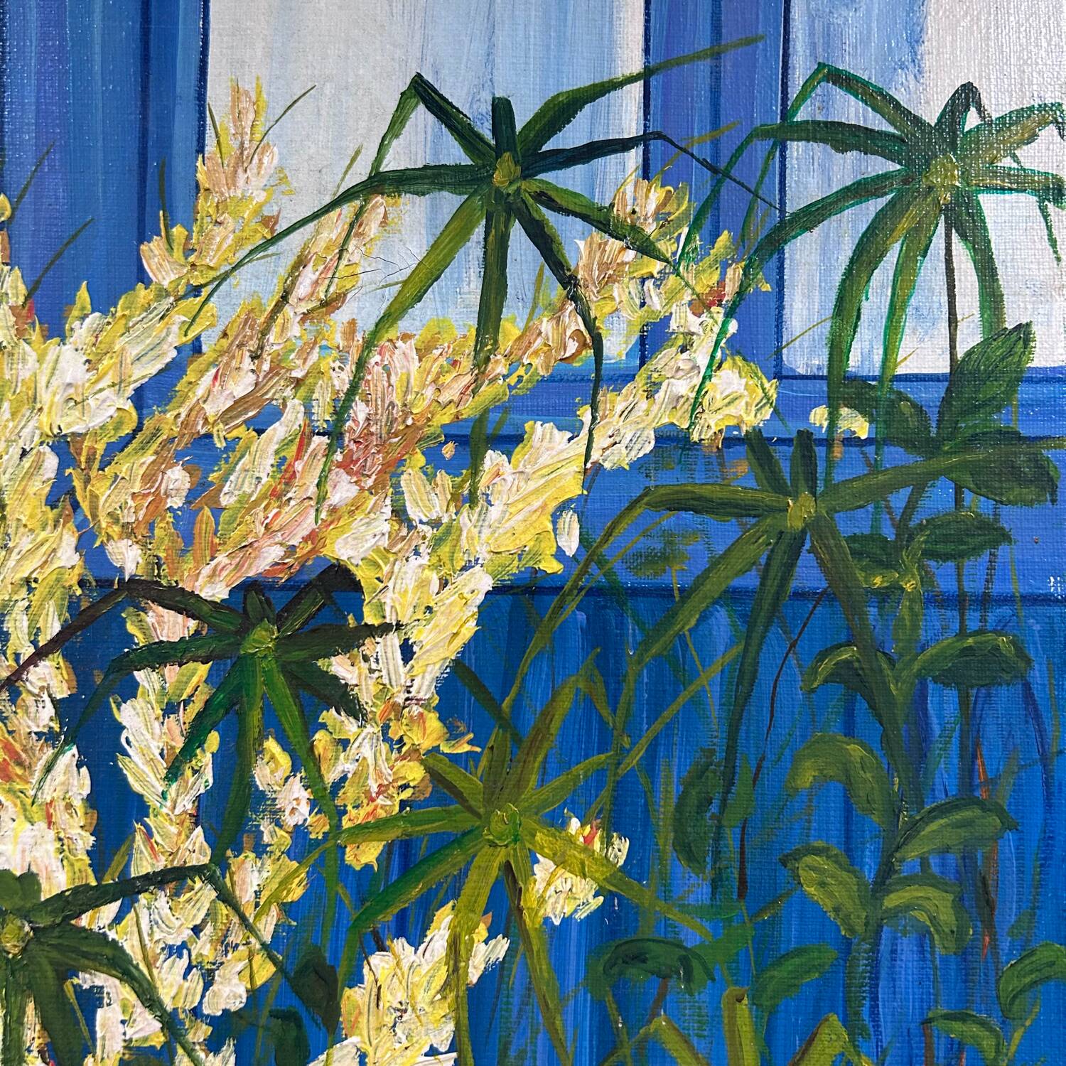 Mimosa and papyrus painting