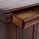 Low antique sideboard - hand polished mahogany - fixed shelves - 1880s