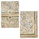 Decorative sheet metal wall plaque and wooden frame