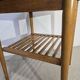 70s Hardwood Coffee Table with Slatted Shelf