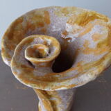 Rolled ceramic vase