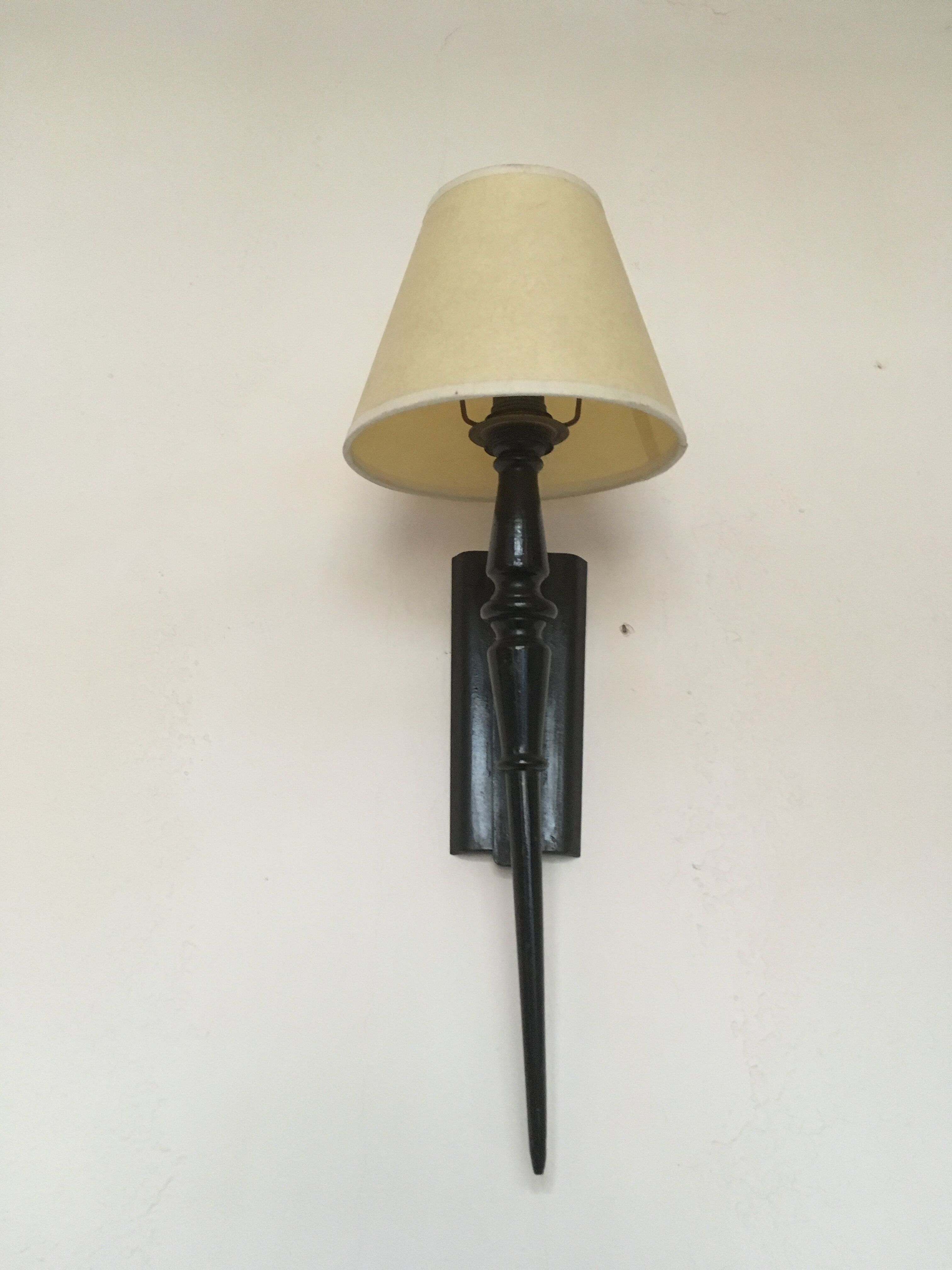 Wall torch cast-iron black years beginning 50 s