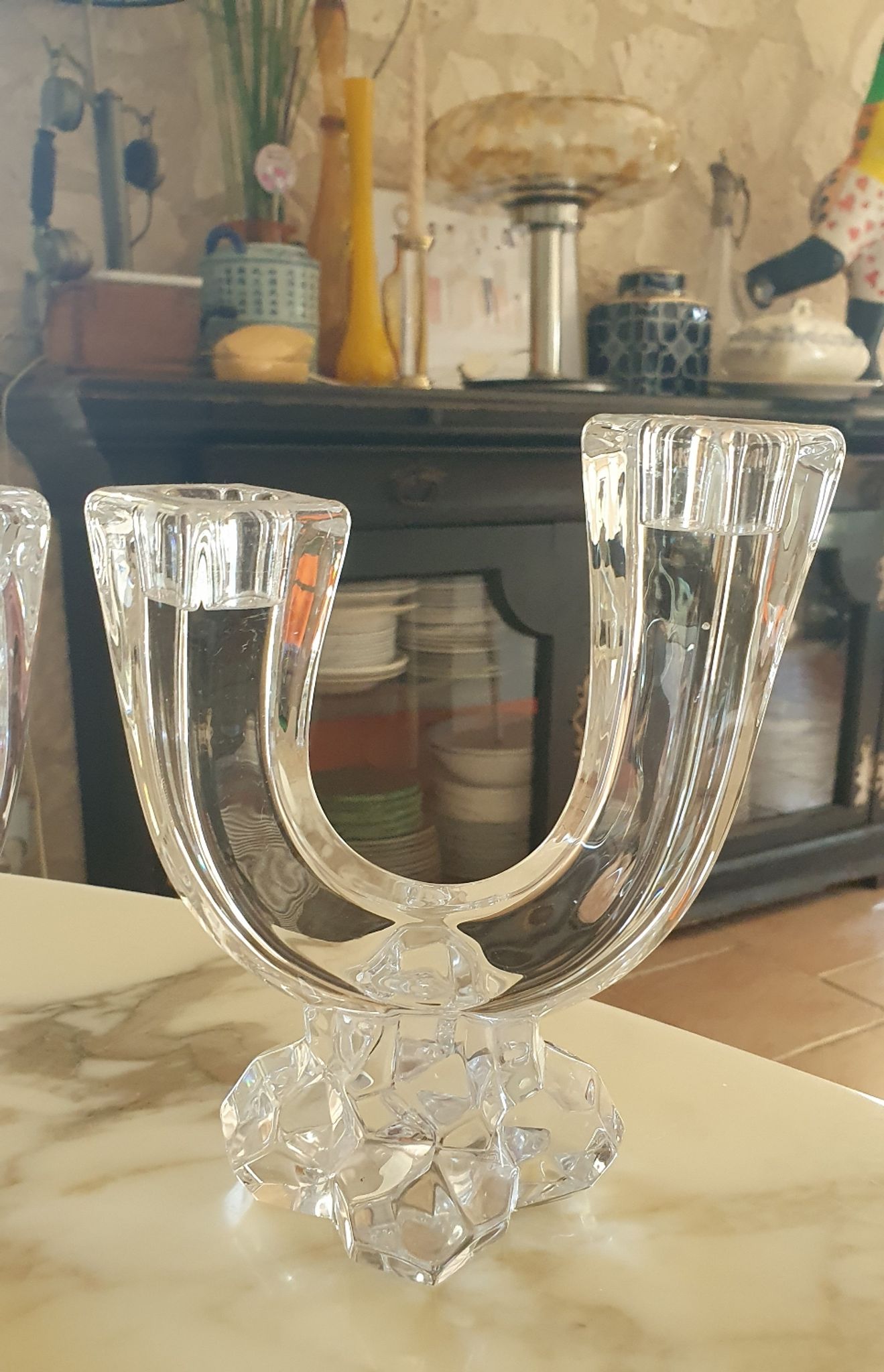 Paire de bougeoirs Cristal de Vannes