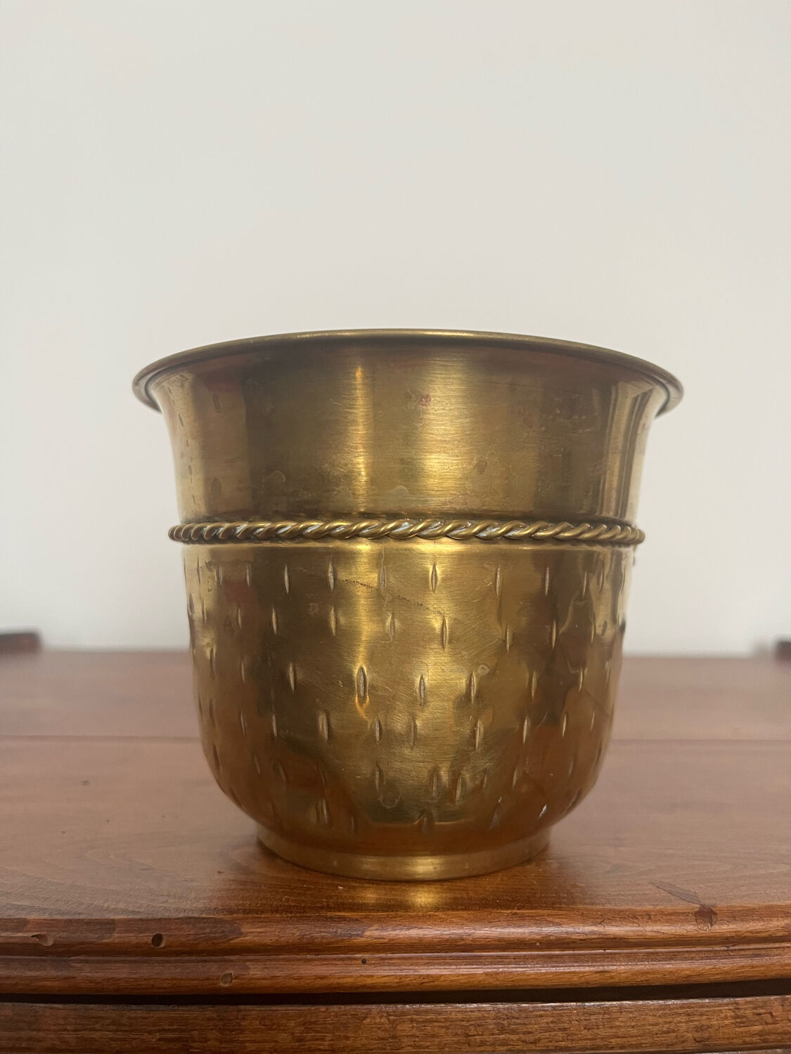 Brass pot cover