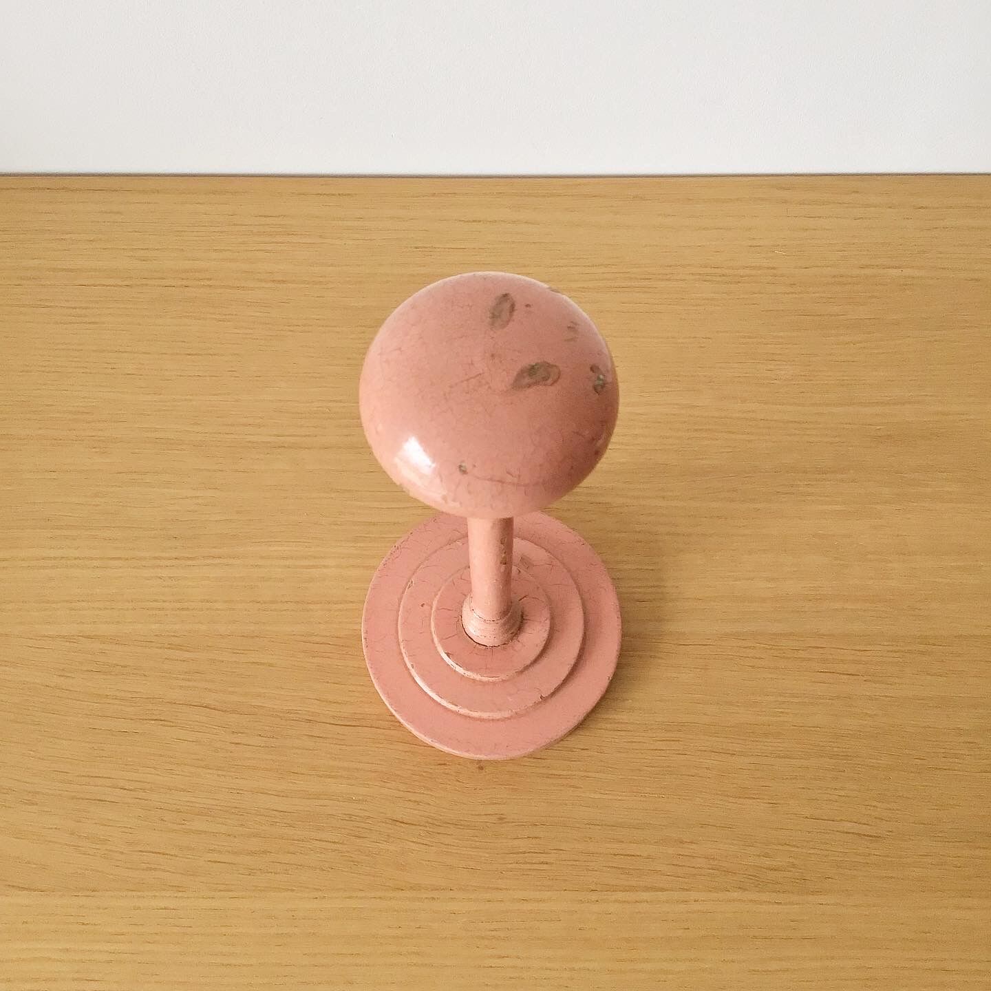 Old vintage wooden hat holder