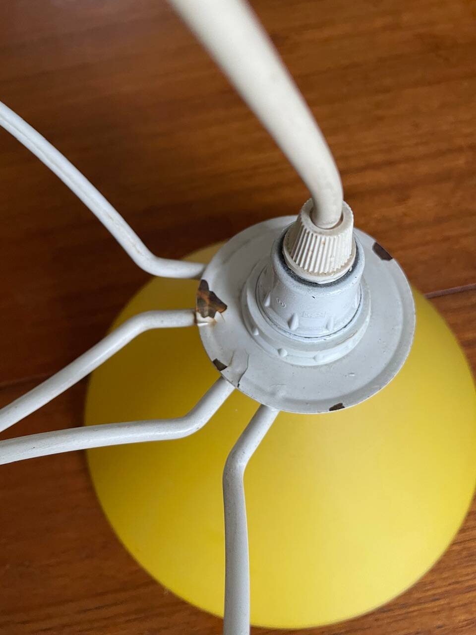 Vintage 3-light pendant light by Le Dauphin circa 1980s