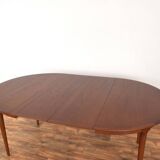 Table à manger extensible en teck danois du milieu du siècle, années 1960.