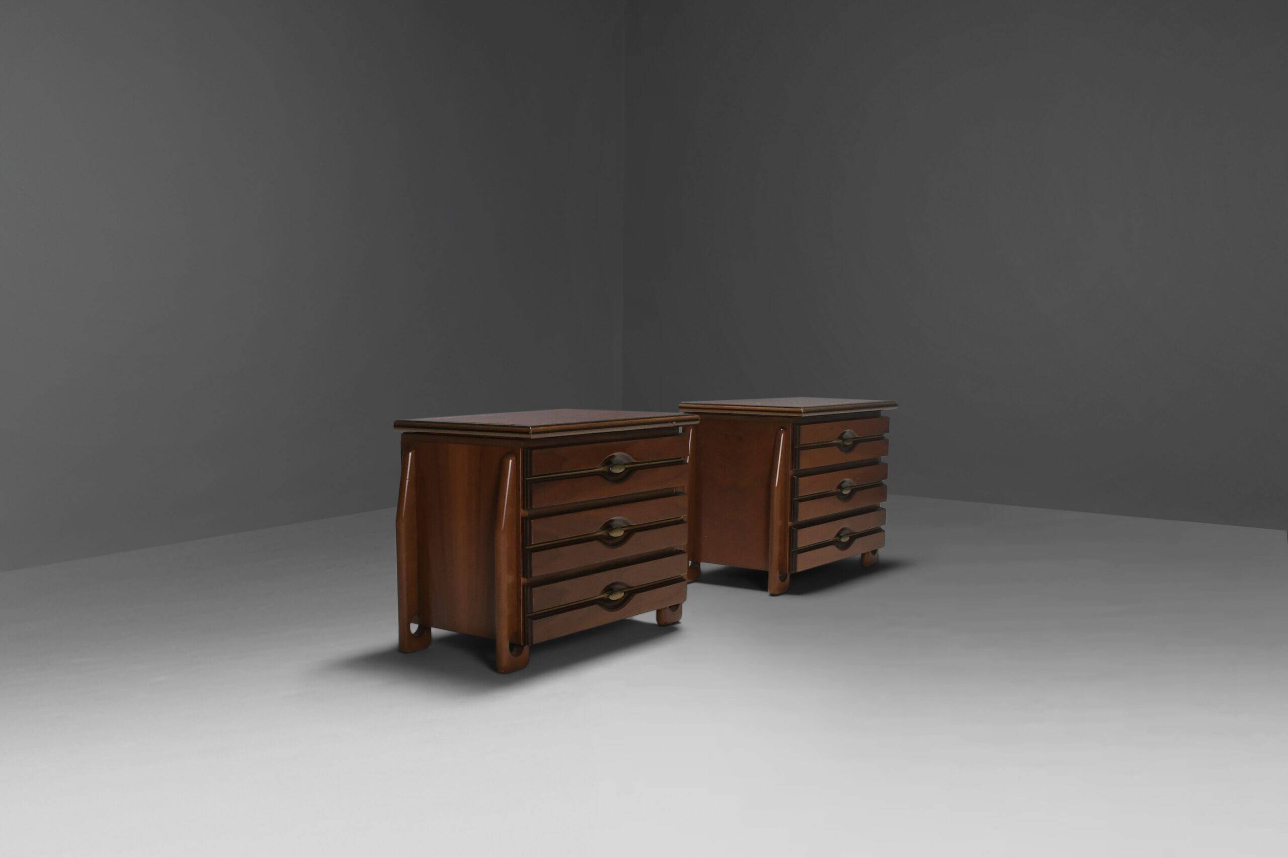 Set of Walnut Cabinets by Mobil Girgi