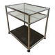 Table d’appoint USM Haller en verre et Gris Anthracite
