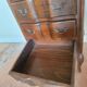 Antique 4-drawer entryway chest of drawers and retractable shelf