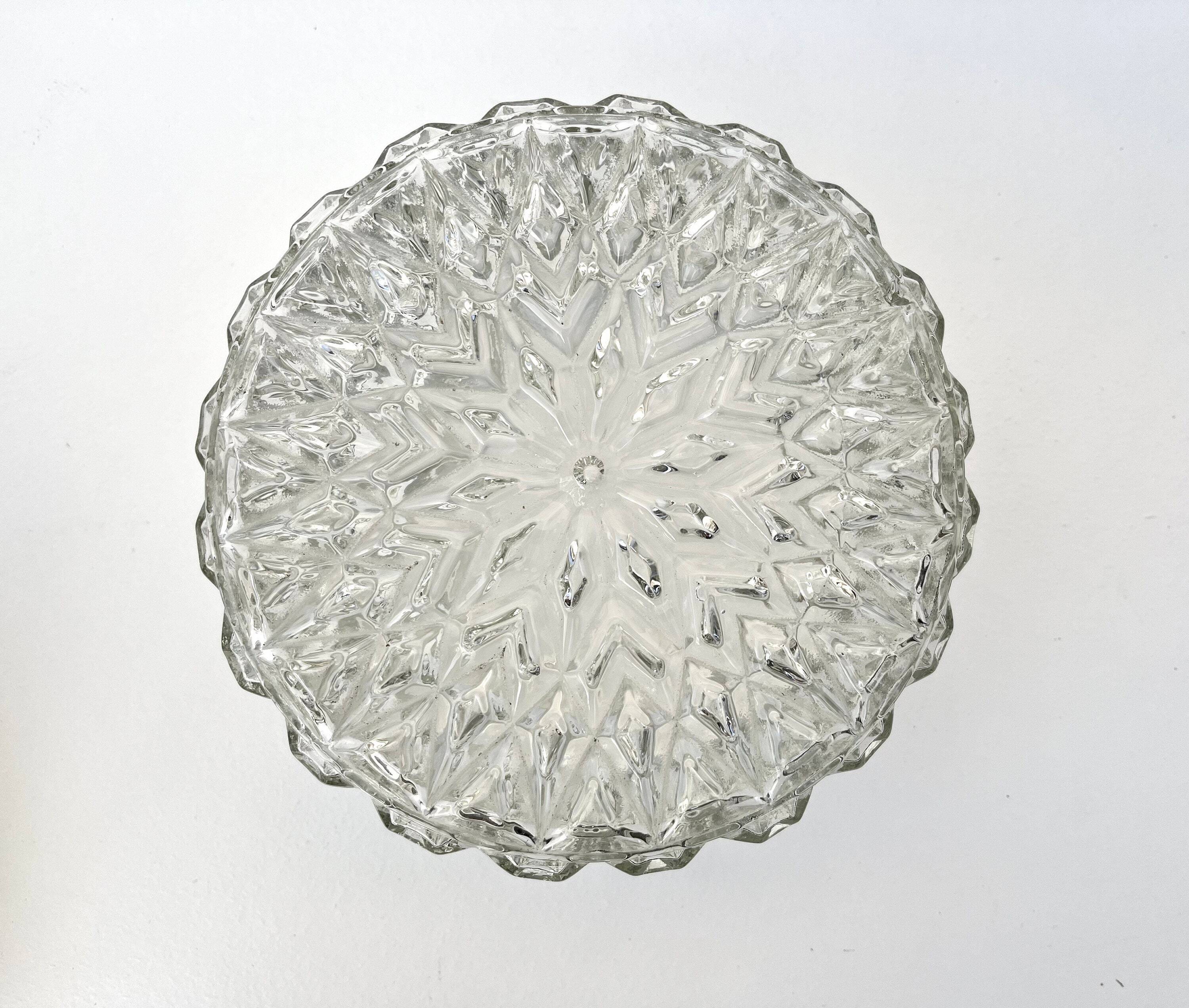 70s radial star round ceiling light