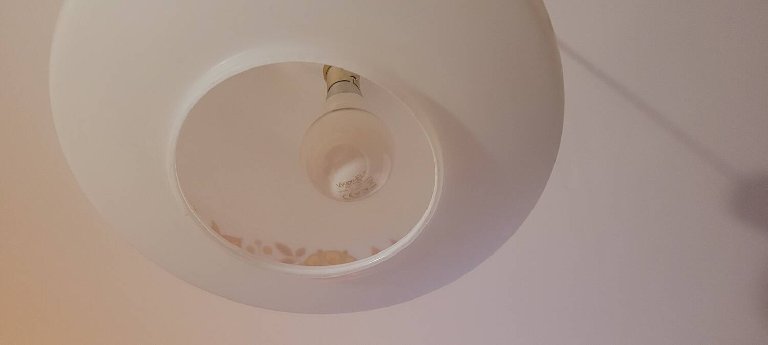 70's opaline pendant light