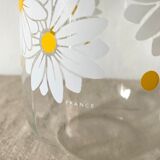 Vintage Glass Pitcher Marguerites