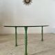 Old bean coffee table free form glass top Italian design 80s vintage