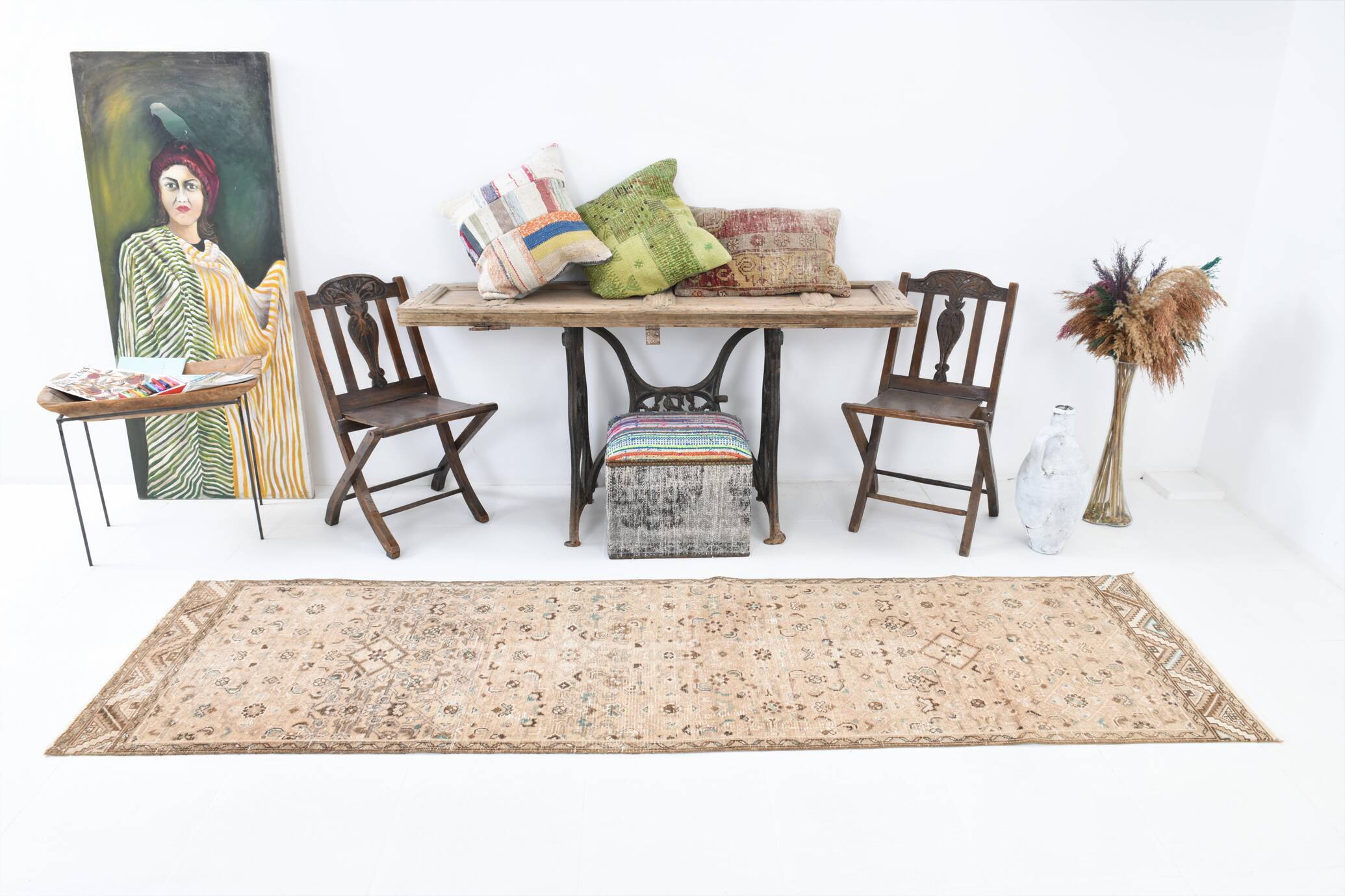 Shades Of Beige Earthly Persian Runner Rug