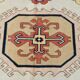 Beige & Pumpkin Orange Antique Vintage Rug Made in Anatolian, 202x284 Cm