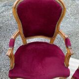 Louis XV armchairs in solid wood, 20th century