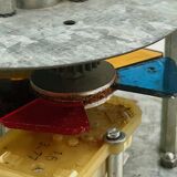 Vintage 60s Ambient Light with Color Disc and Metal Base