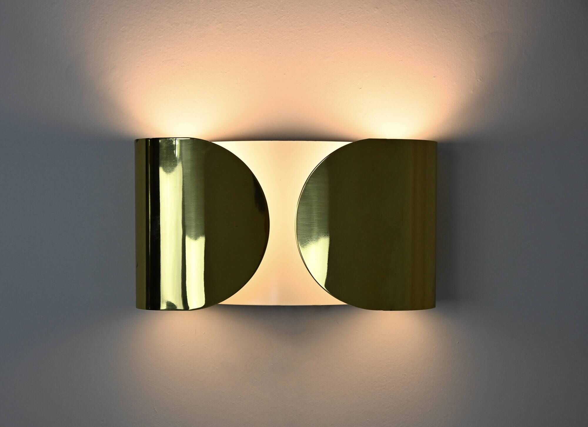 Golden Foglio wall lamp by Tobia & Afra Scarpa for Flos, 1960s