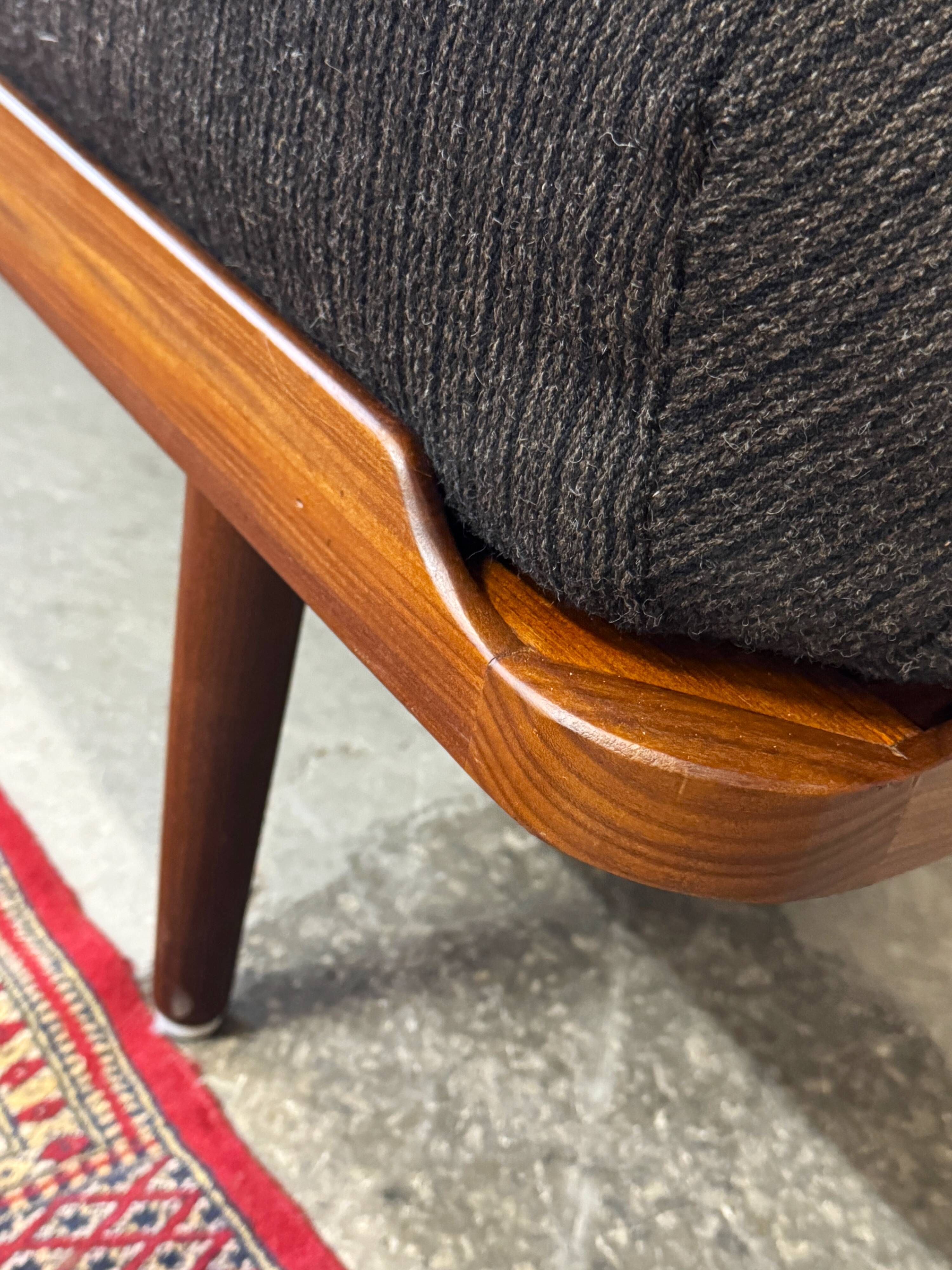 Woolen daybed sofa, Denmark 1960s/1970s, mid-century, vintage