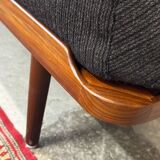 Woolen daybed sofa, Denmark 1960s/1970s, mid-century, vintage