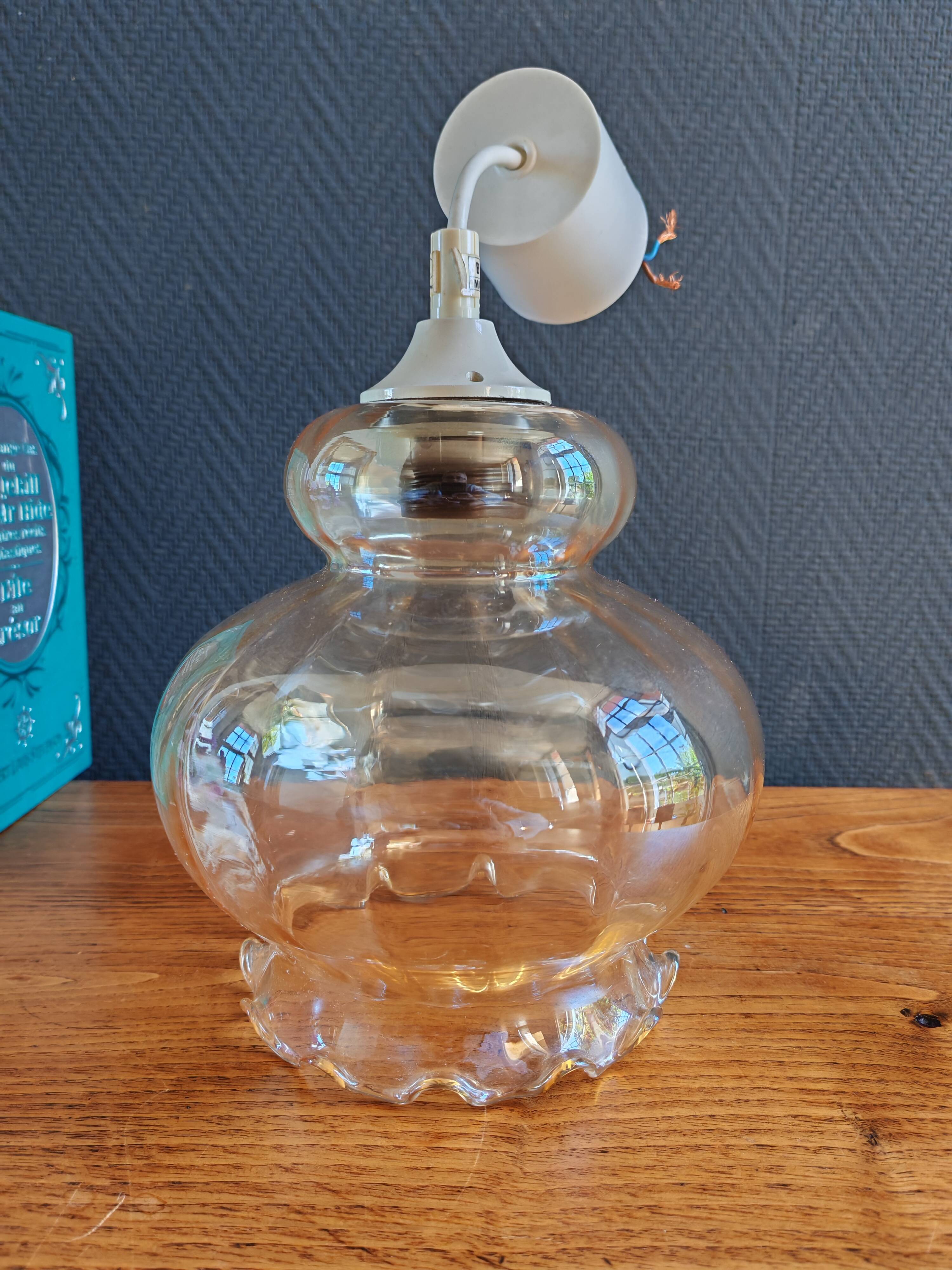 Suspension lustre en verre soufflé