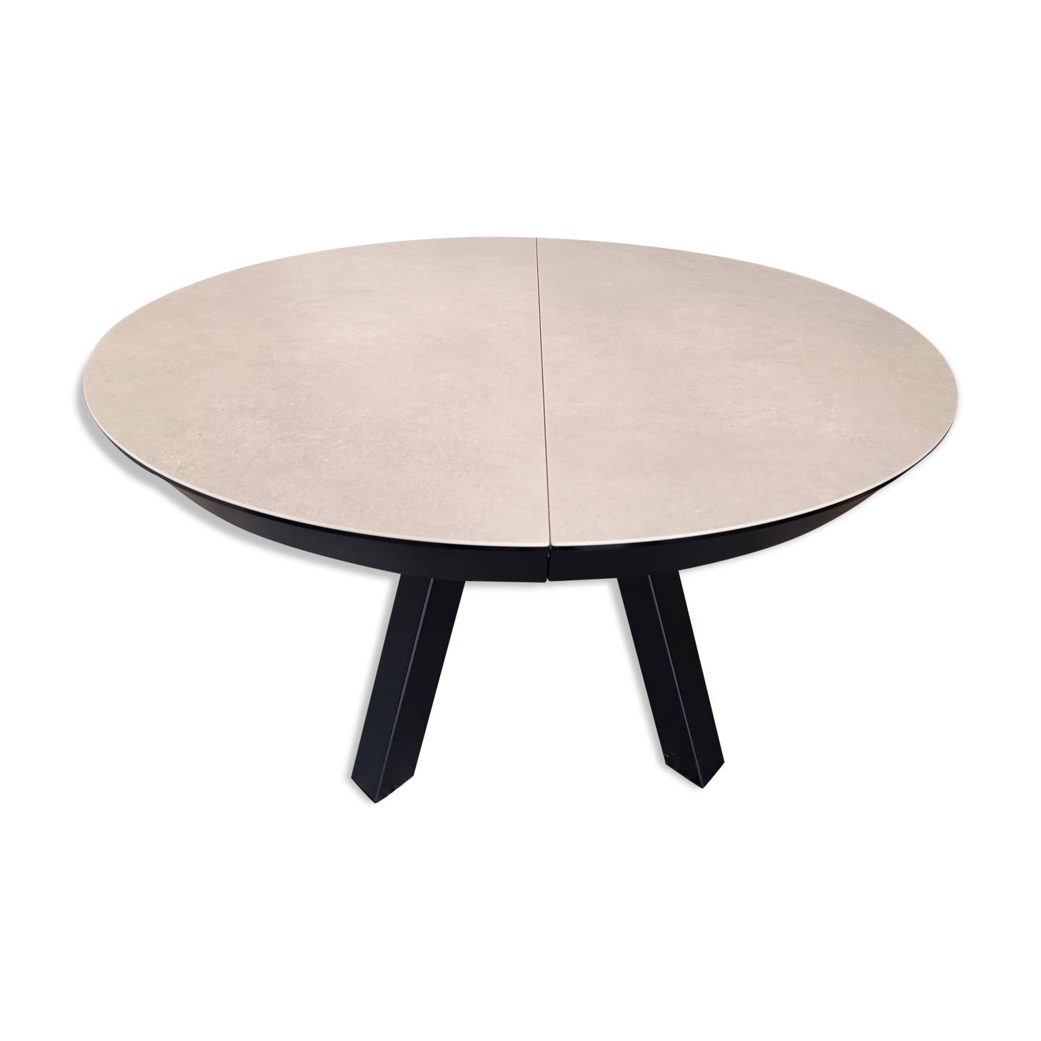 Round dining table (diam. 125 cm) in ceramic